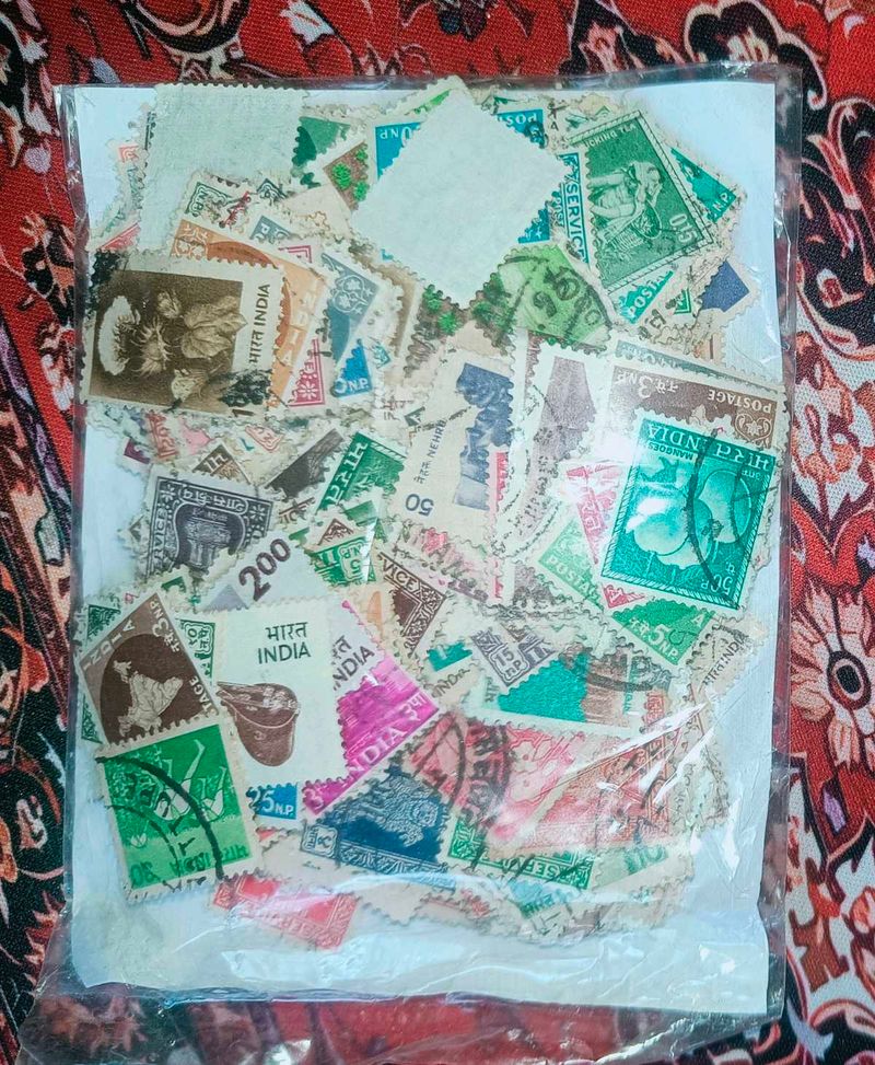 500 Indian Postage Stamps