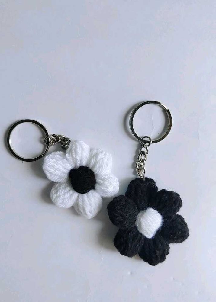 Handmade Flower Keychain Set