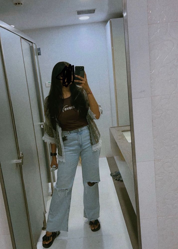 Distressed Light Wash Jeans