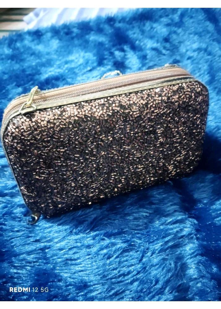 Sparkling Beaded Clutch Bag