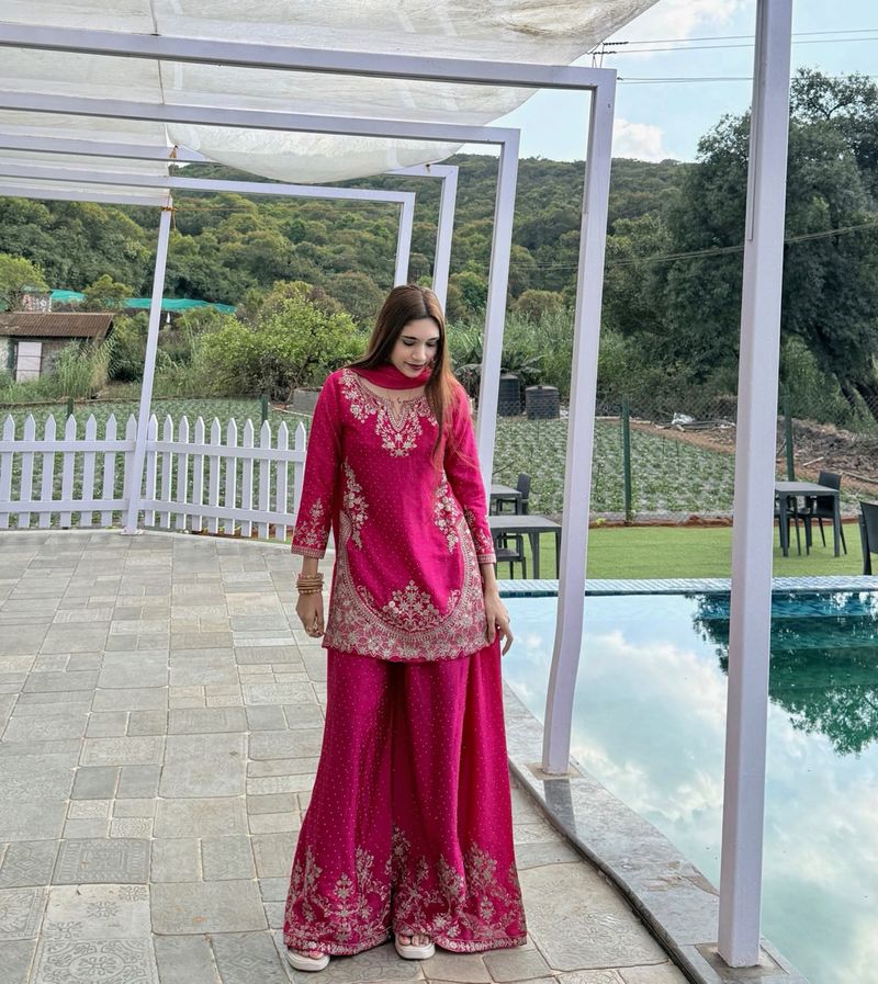 rose pink sharara set 💗