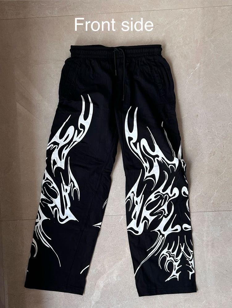 original Genrage Graphic Print Black Joggers