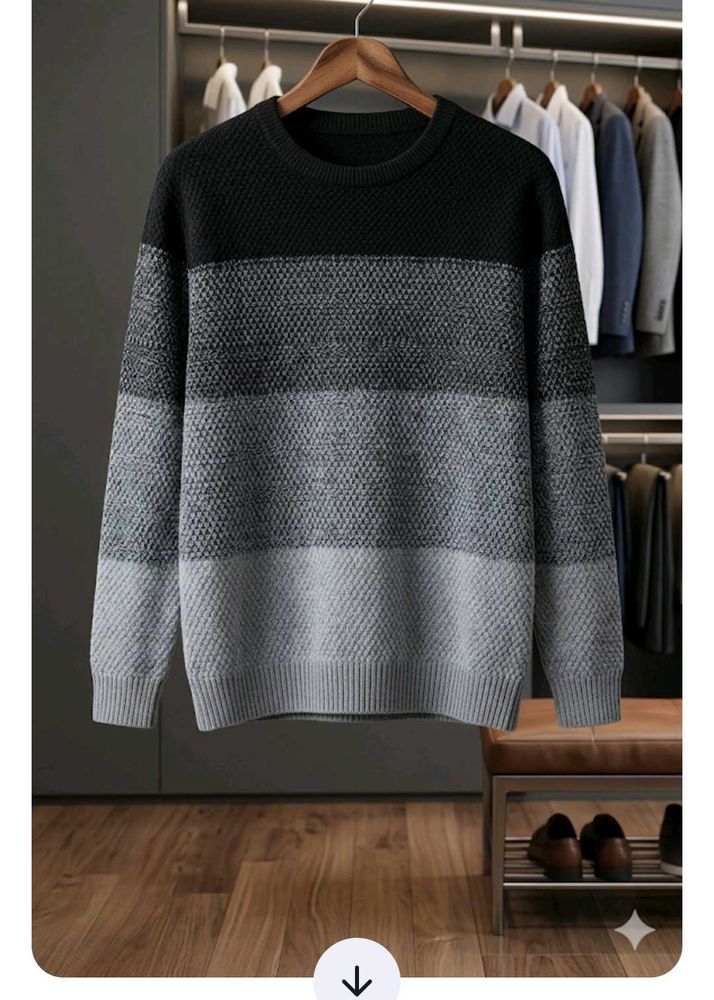 Men's Striped Knit Sweater