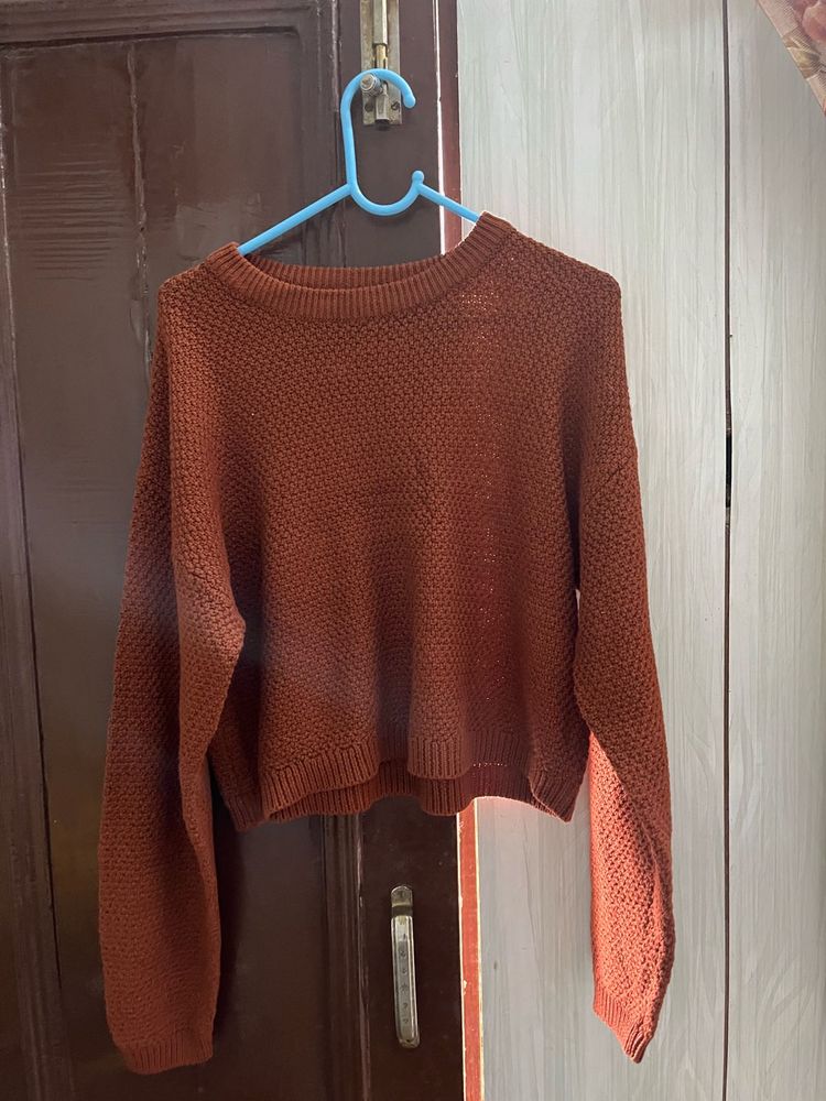 Cropped Knit Sweater
