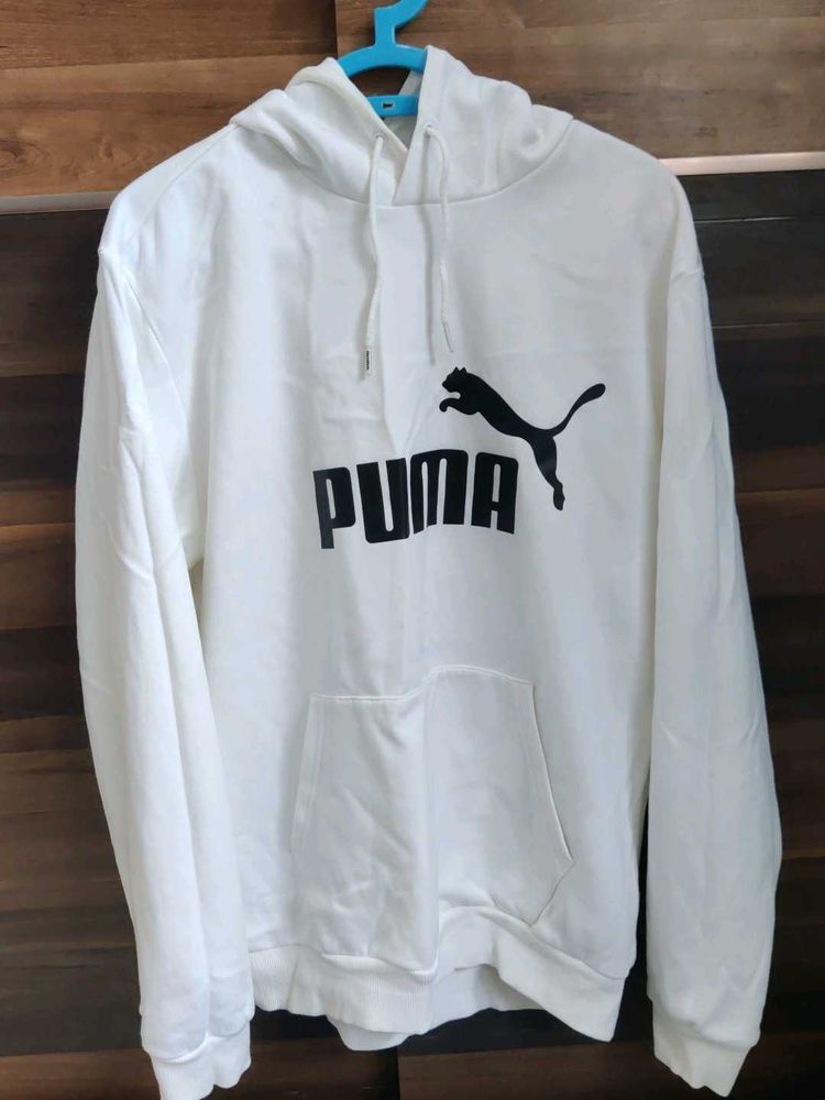 Puma White Hoodie