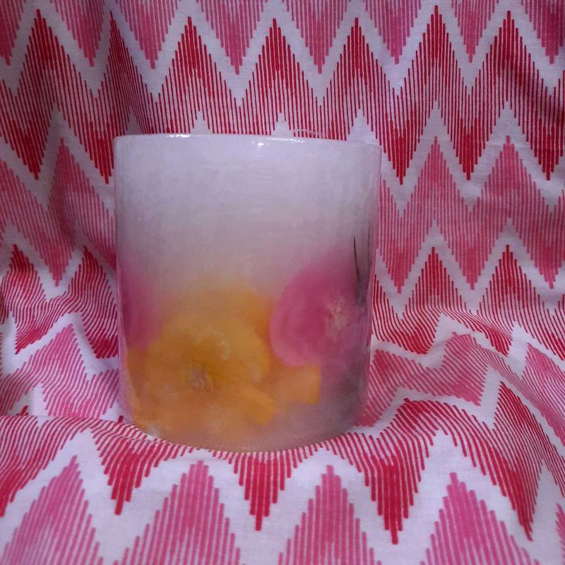Floral Encased Candle