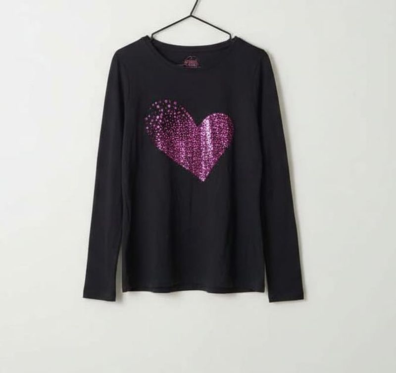 Cute Black Long Sleeve Tee