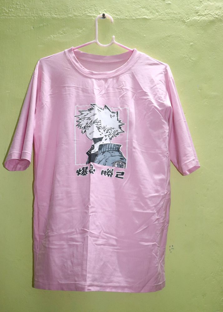 Anime Printed Oversized T-shirt For Woman