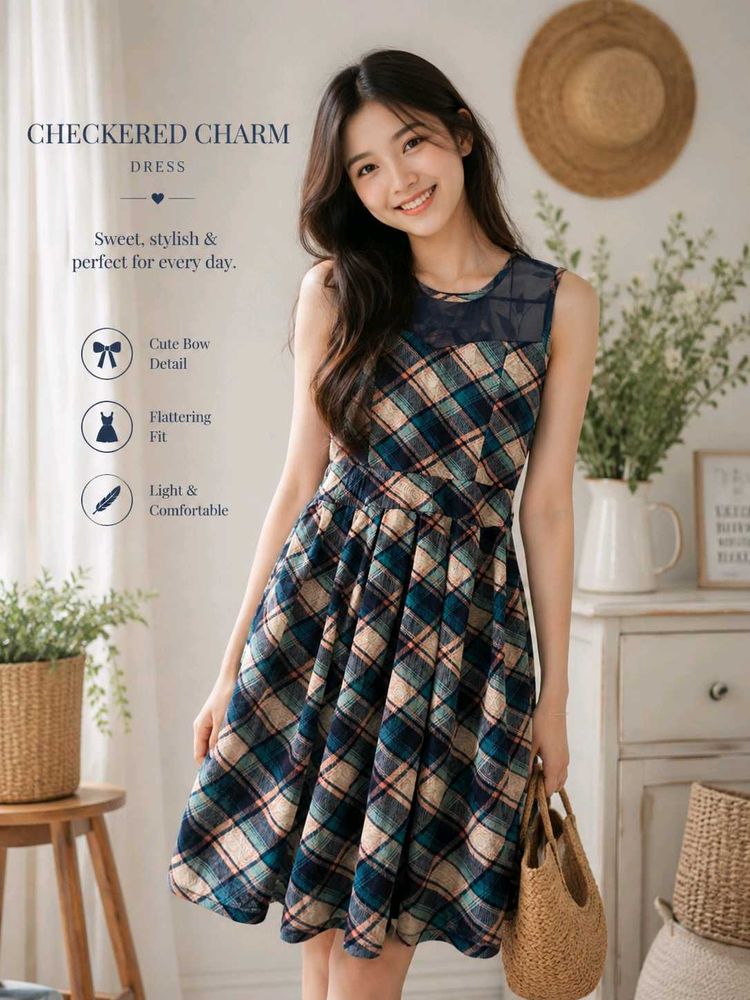 Plaid Fit &amp; Flare Dress 👗