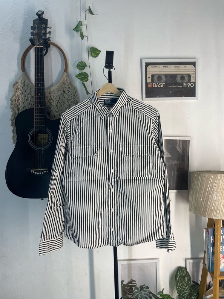 Ralph Lauren Classic Striped Button-Up Shirt