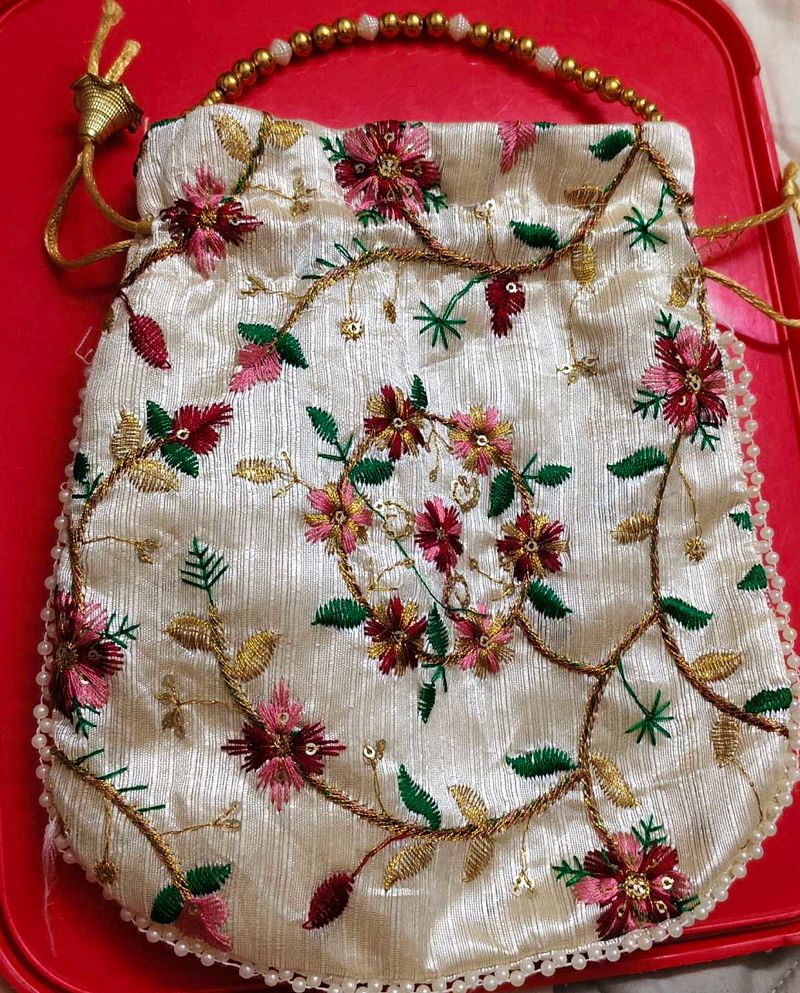 Embroidered Clutch Bag