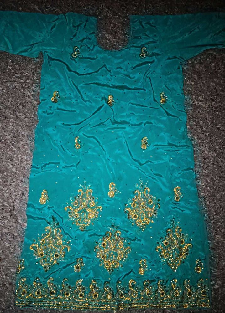 Teal Embroidered Blouse