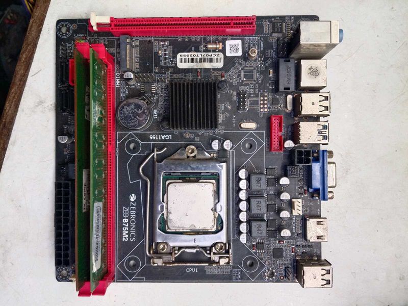 Zebronics Motherboard ZEB-B75M2 with i5 proce