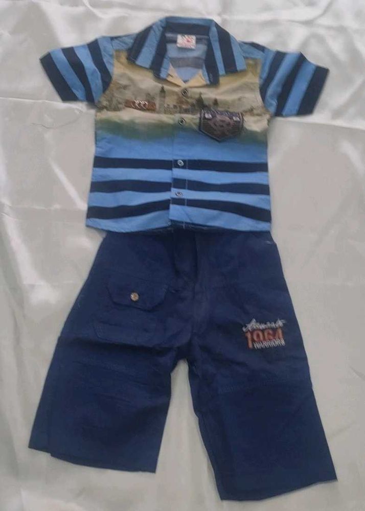 Boys' Blue Striped Outfit