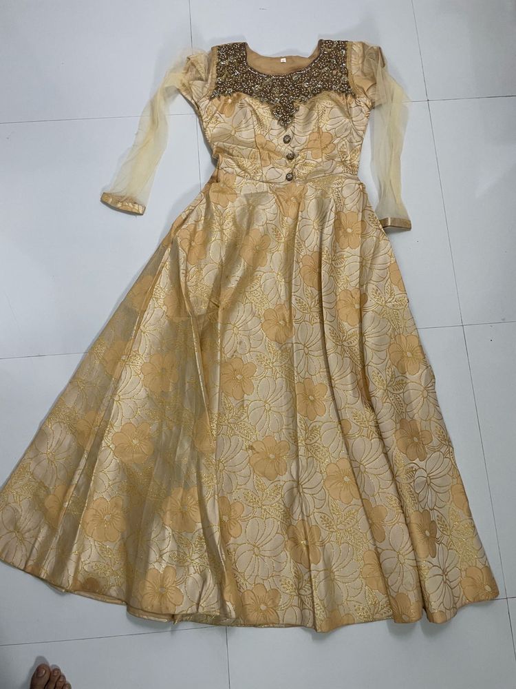 Elegant Floral Anarkali Gown
