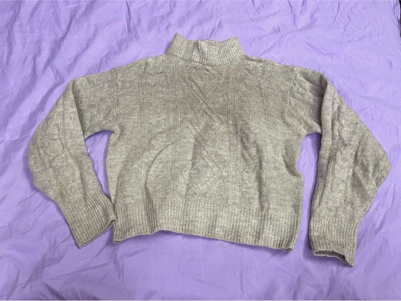 Cozy Cable Knit Mock Neck Sweater