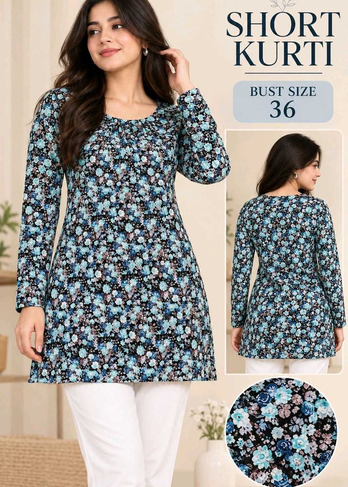 Floral Print Short Kurti
