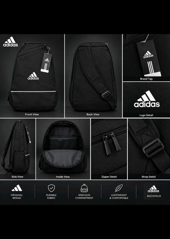 Brand New Adidas Black Back Pack