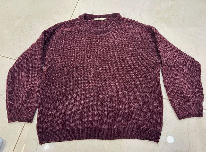 Burgundy Knit Sweater