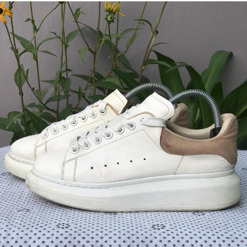 Alexander McQueen White Leather Oversized Sneakers
