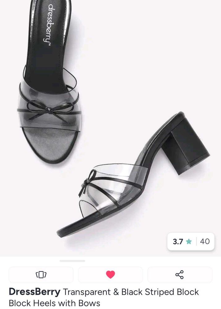 DressBerry Transparent Block Heels