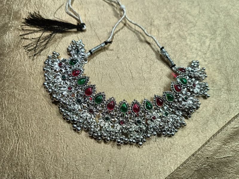 Combo Exquisite Oxidized Silver Necklace