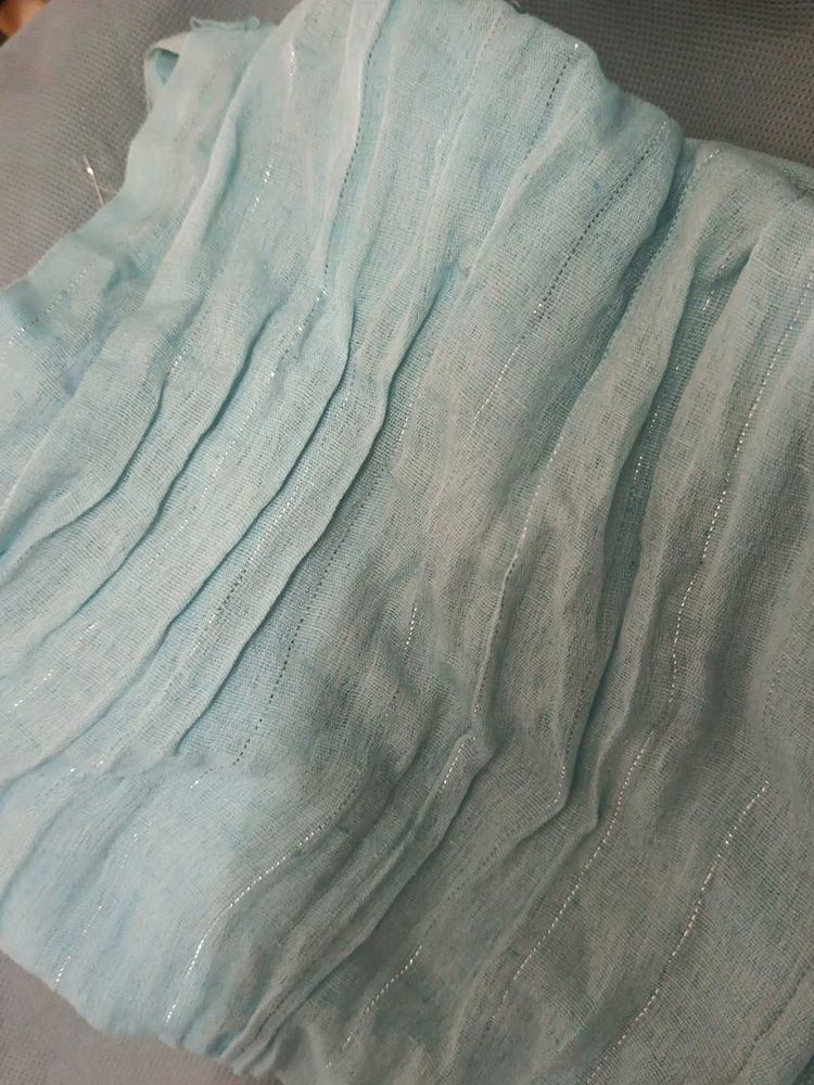 Light Blue Scarf with Silver Sparkle