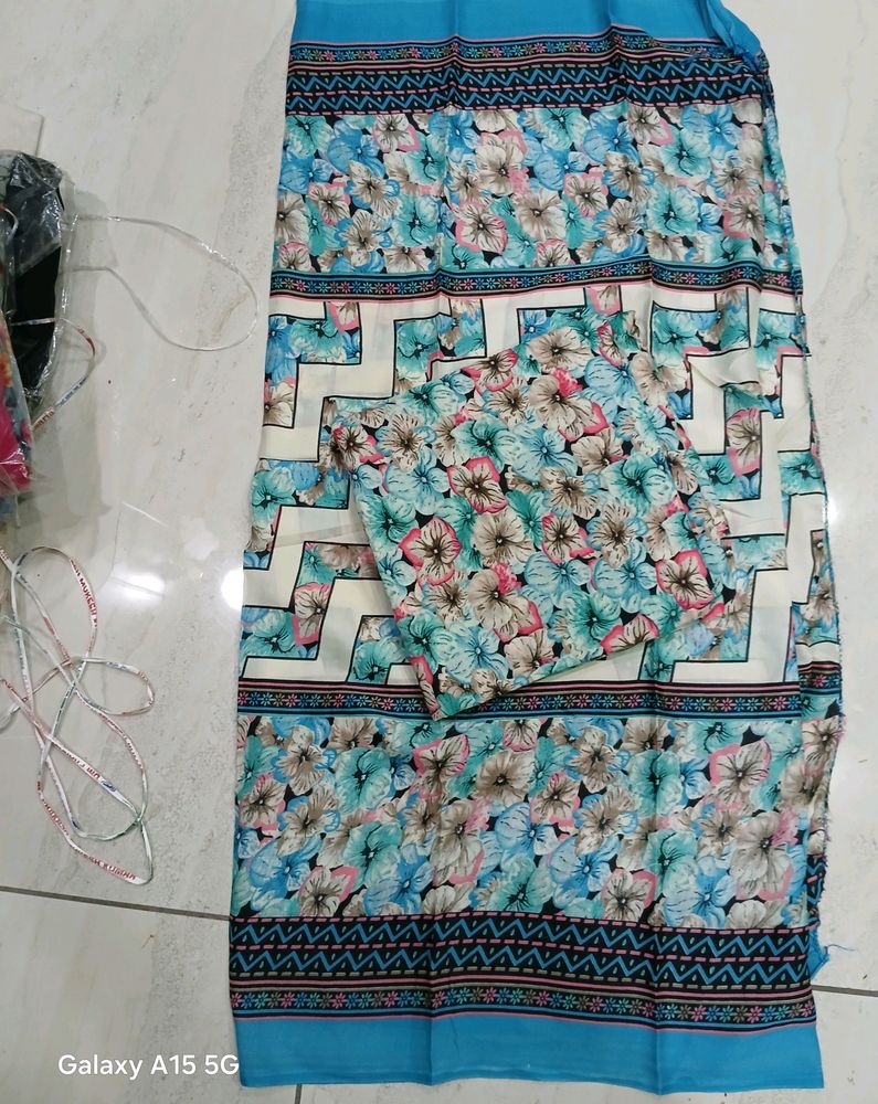 Overall Cotton 5 Meter Fabric With Duptta