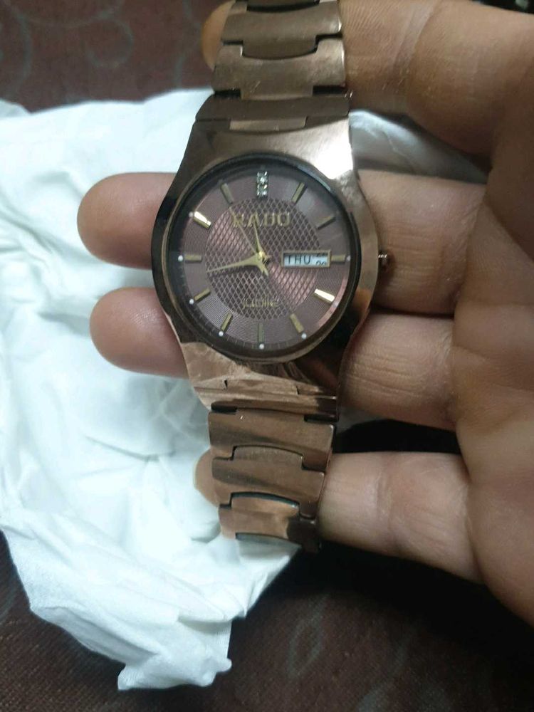 Rado Copper Tone Watch - Minimalist Design