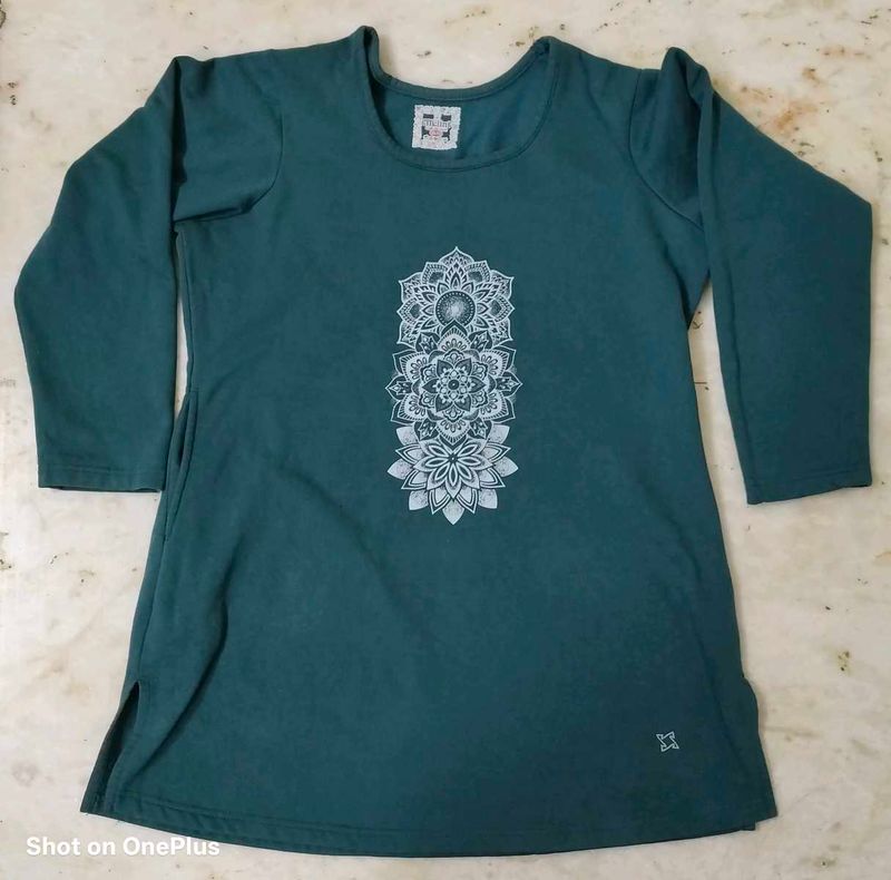 Green Mandala Print Top