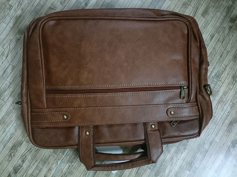 Vintage Brown Leather Briefcase Bag