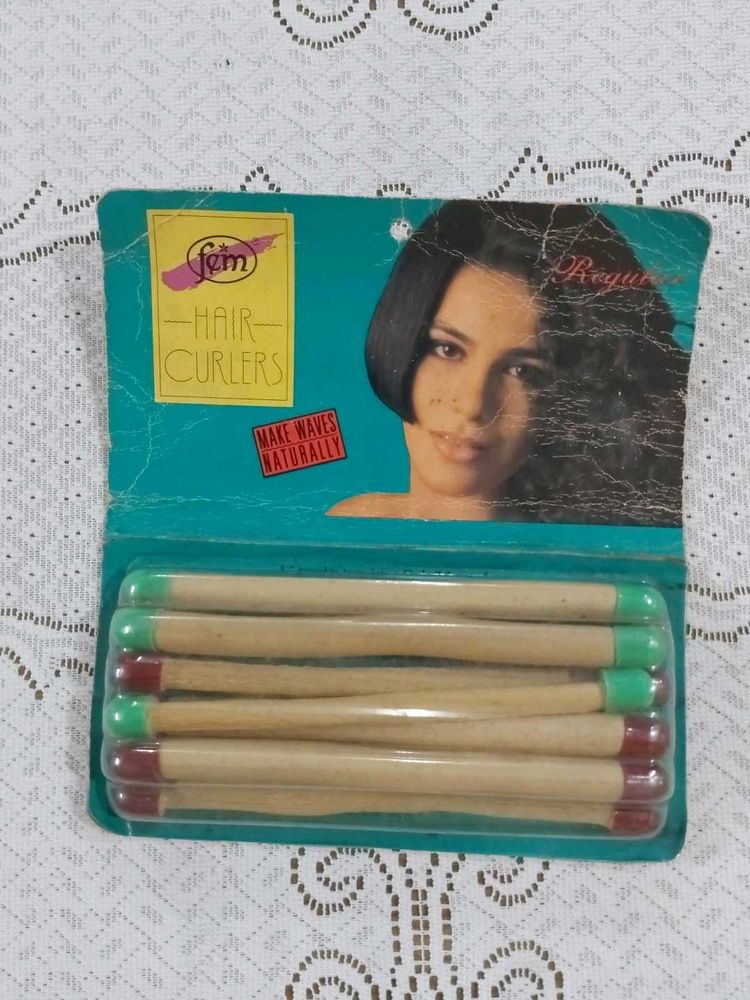 Vintage Fem Hair Curlers Create Waves ( Set of 10)