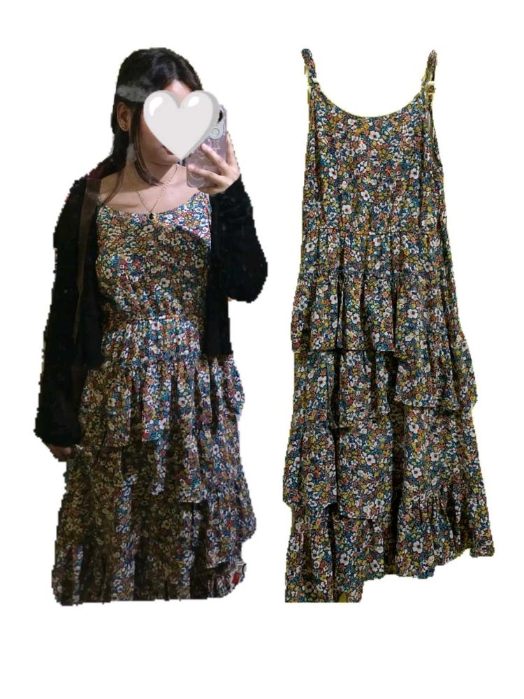 Floral Tiered midi Dress