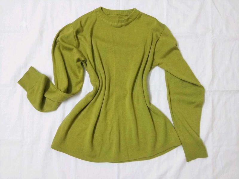 Lime Green Long Sleeve Top