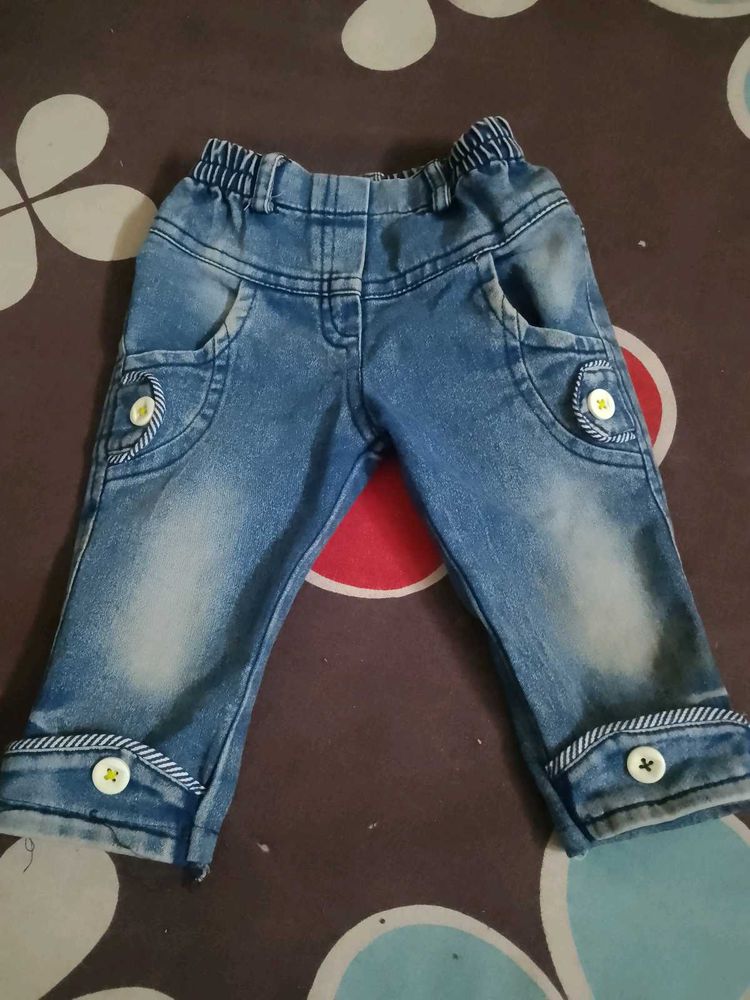 Cute Denim Baby Pants