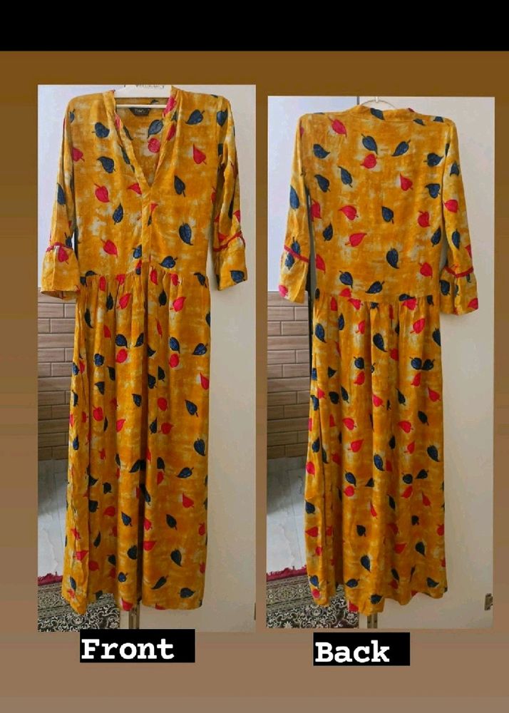 Floral Long Frock With Free Gift 🎁