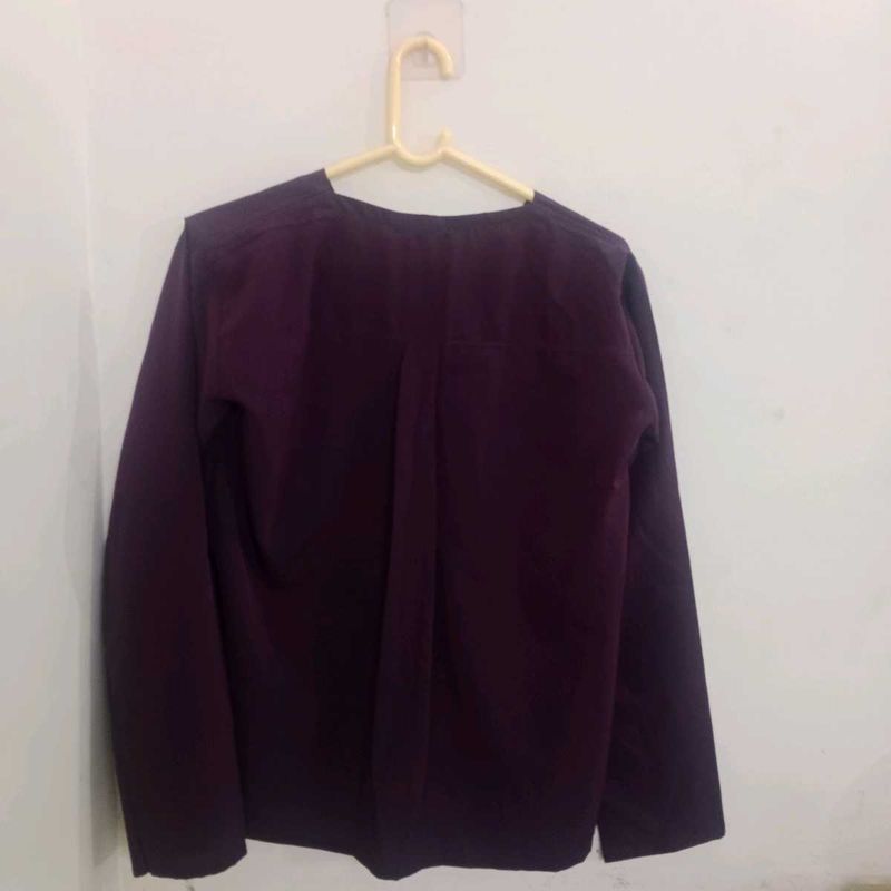 Purple Long Sleeve Blouse