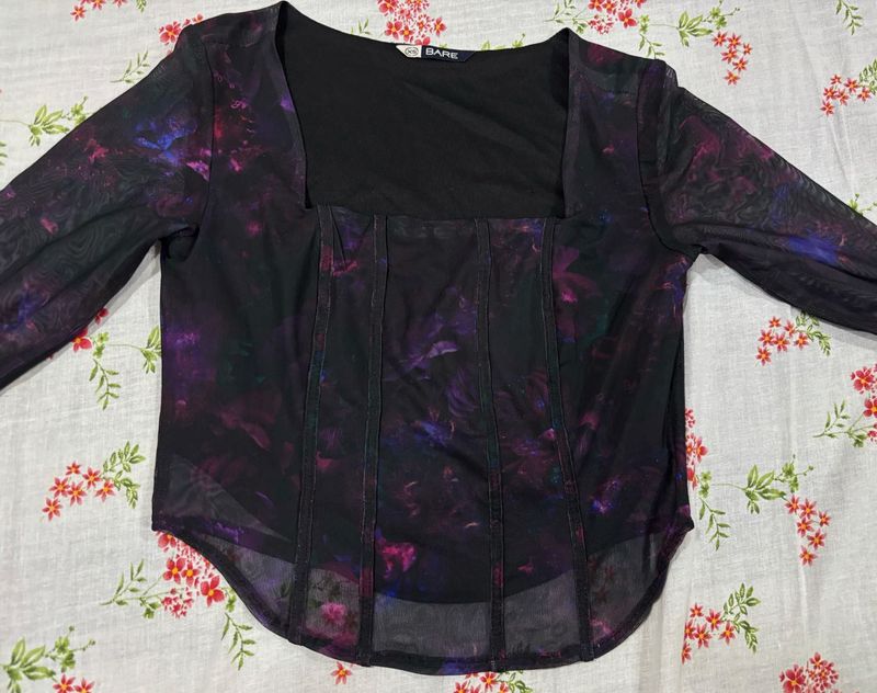 Mesh Corset Style Top