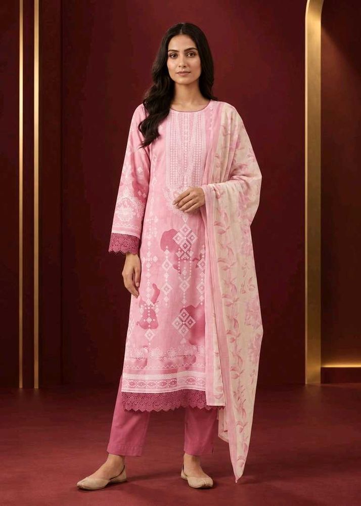 Beautiful Pink Printed Kurta Set
