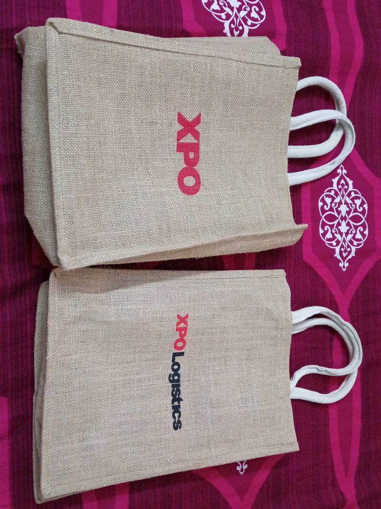 Set of 2 Jute Tote Bags