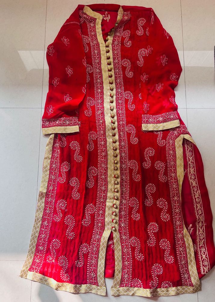 Lucknowi Chikankari Kurta- Size (S to XL)