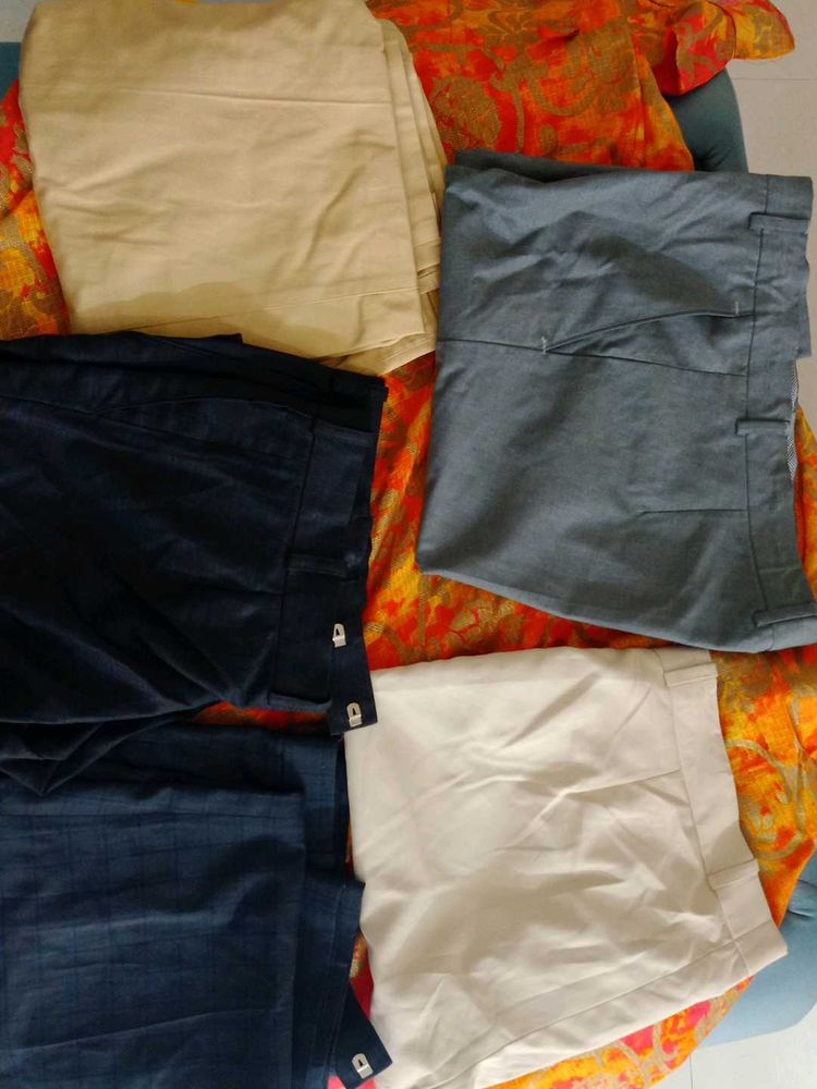 Set of 5 Solid Color formal Pants