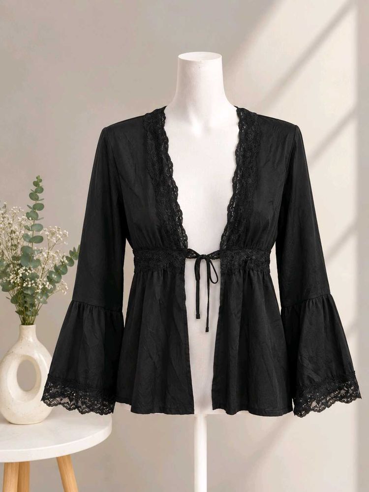 Black Lace Trim shrug