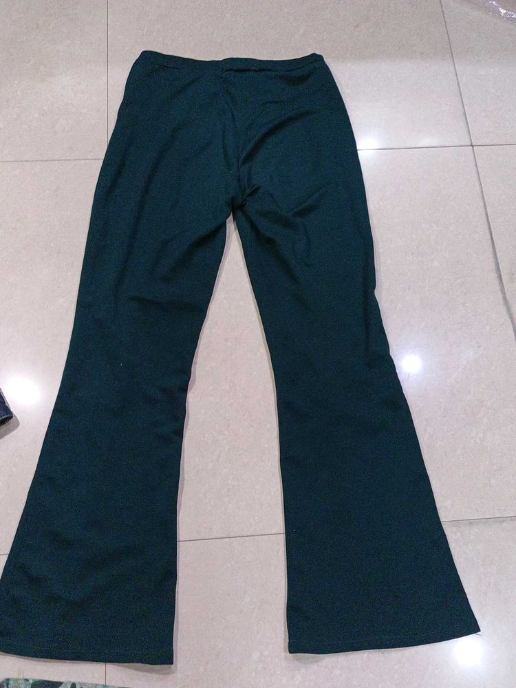 Dark Green Flared Pants
