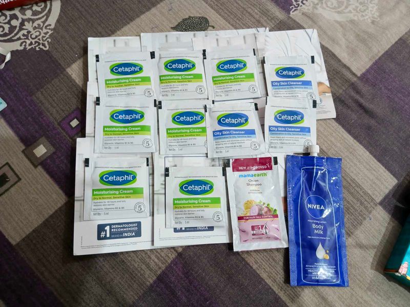 Cetaphil, Mamaearth &amp; Nivea Skincare Samples