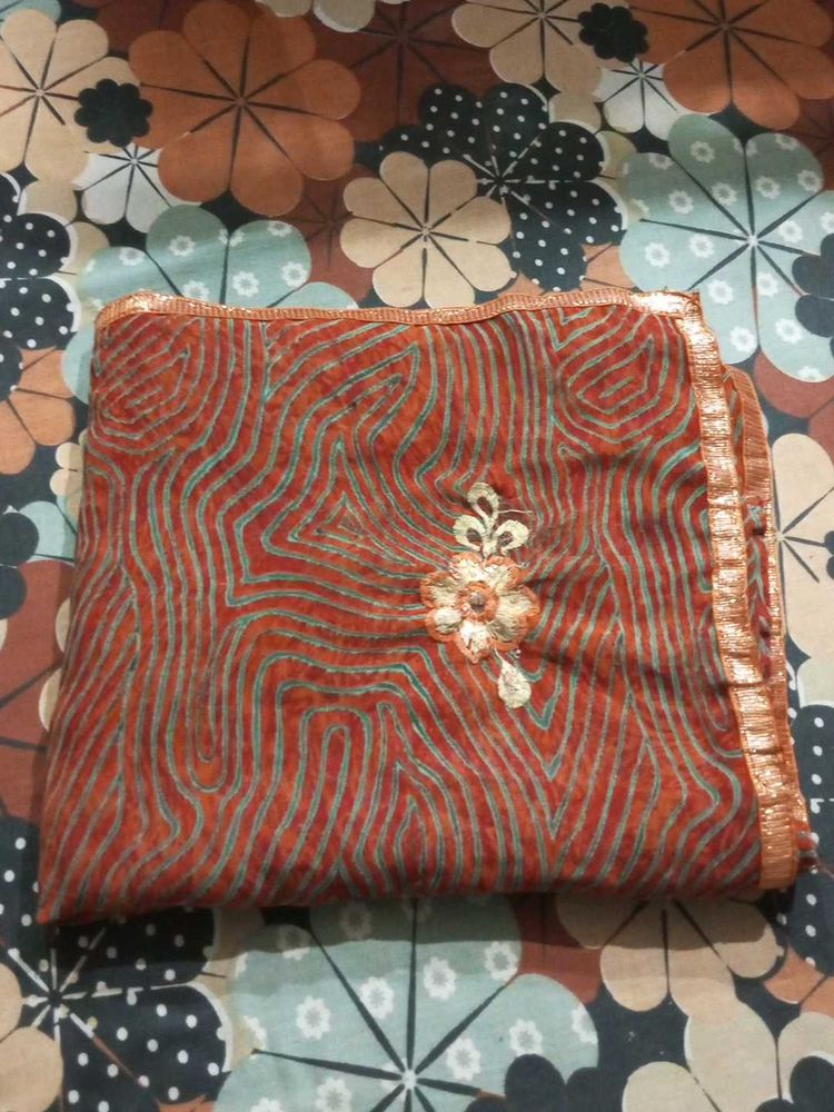 Beautiful Printed Saree with Embellishments