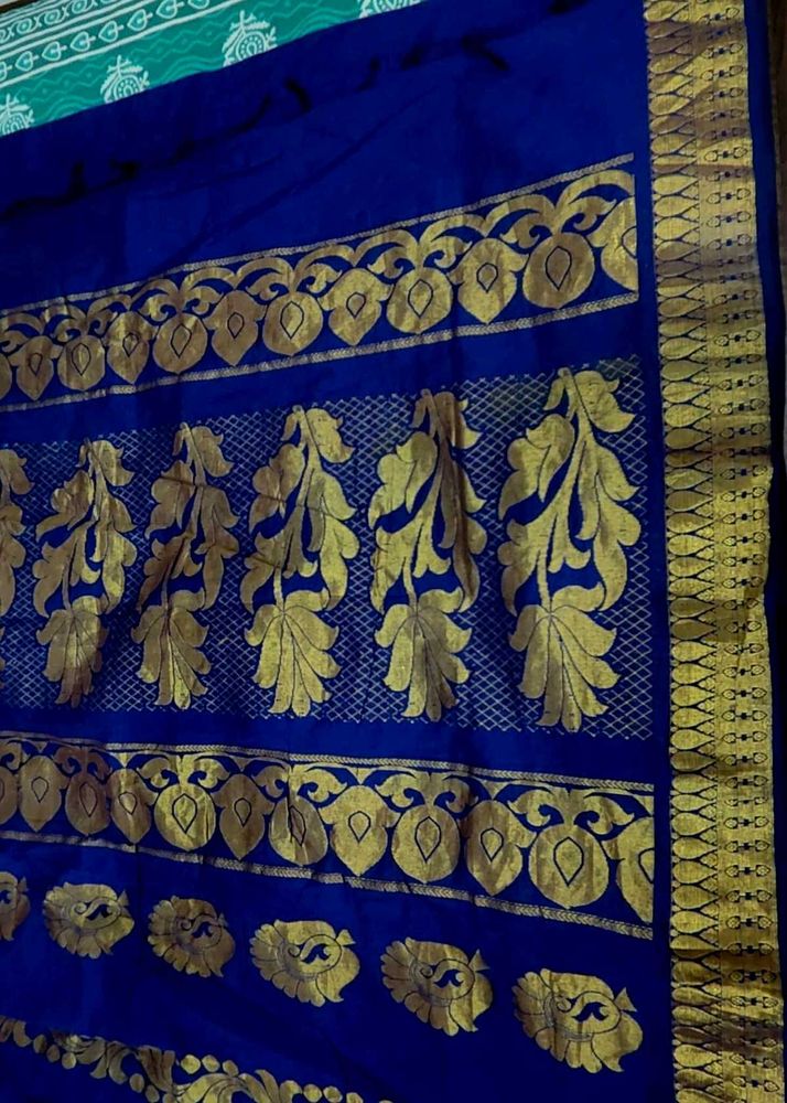Elegant Royal Blue pattu pure silk saree