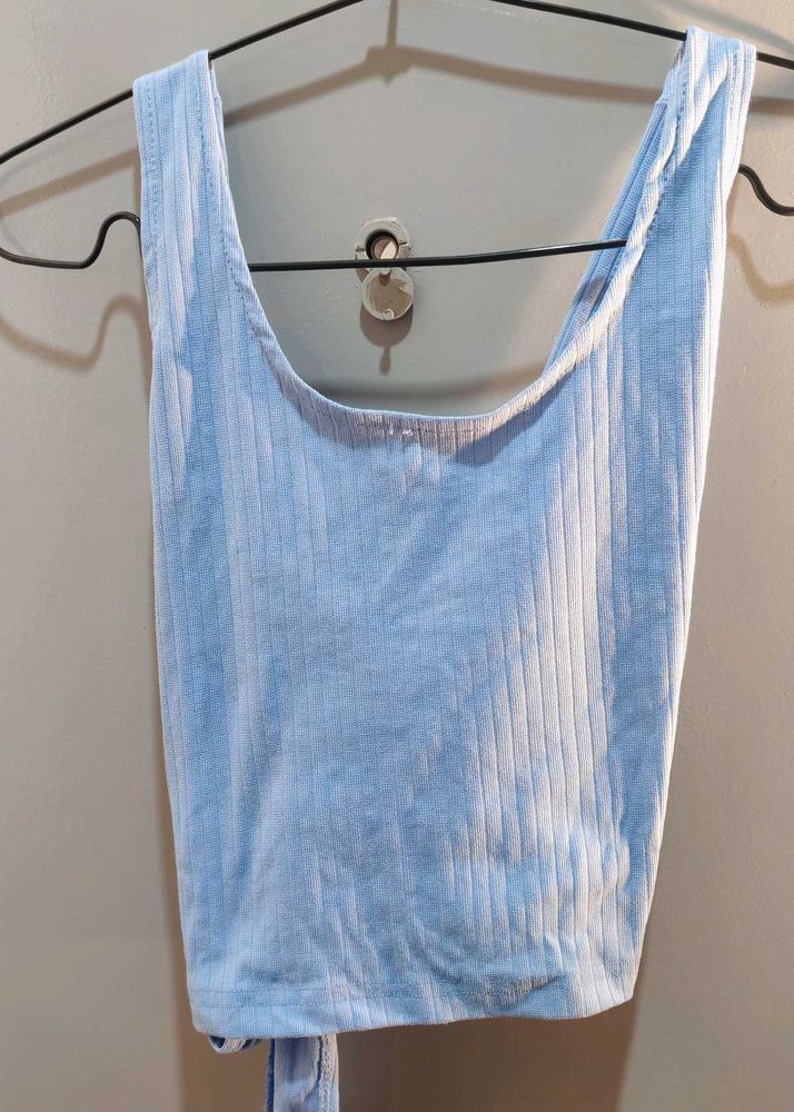 Ribbed Baby Blue Tank Top