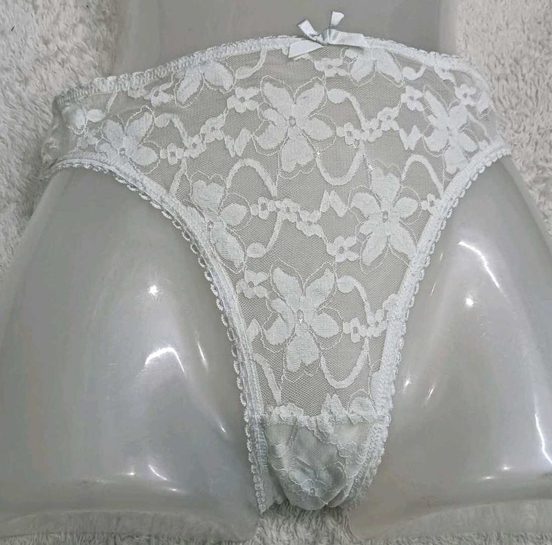 White Lace Briefs with Bow ♥️