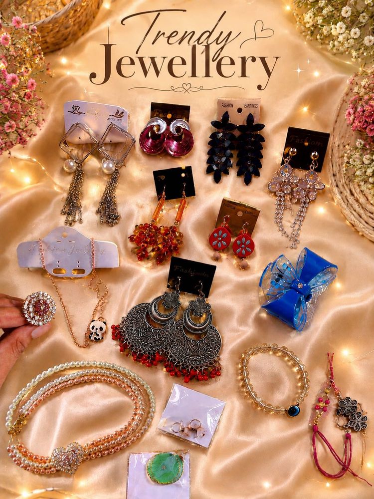 Trendy jewellery set(5 pieces in total u get)